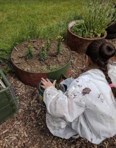 Painting in the garden