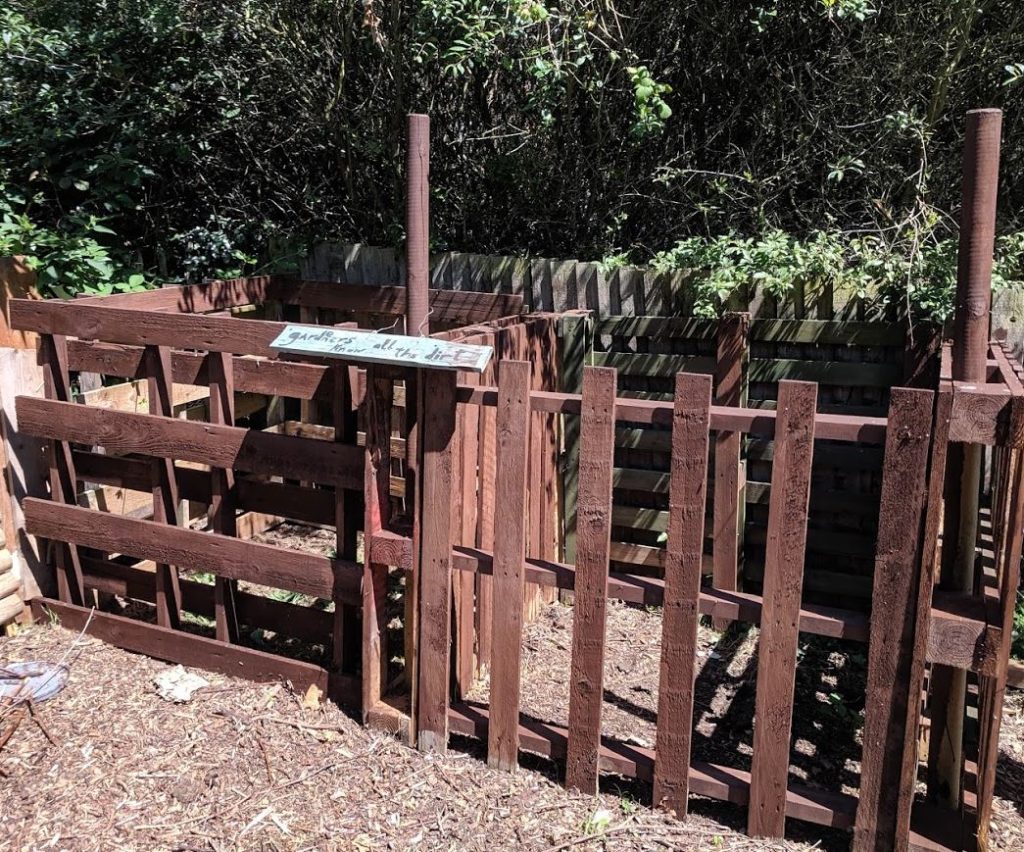 "After": The compost bins made