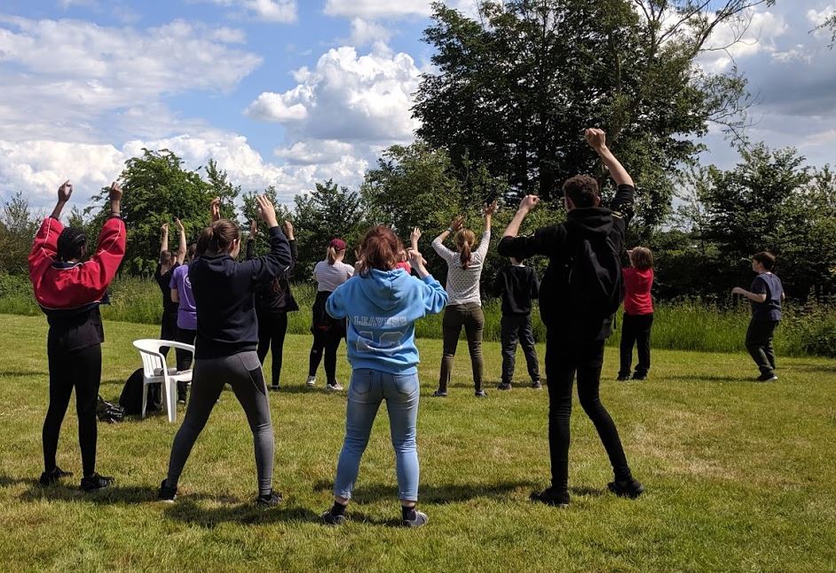 GIV MK kids dance in the garden at WAC