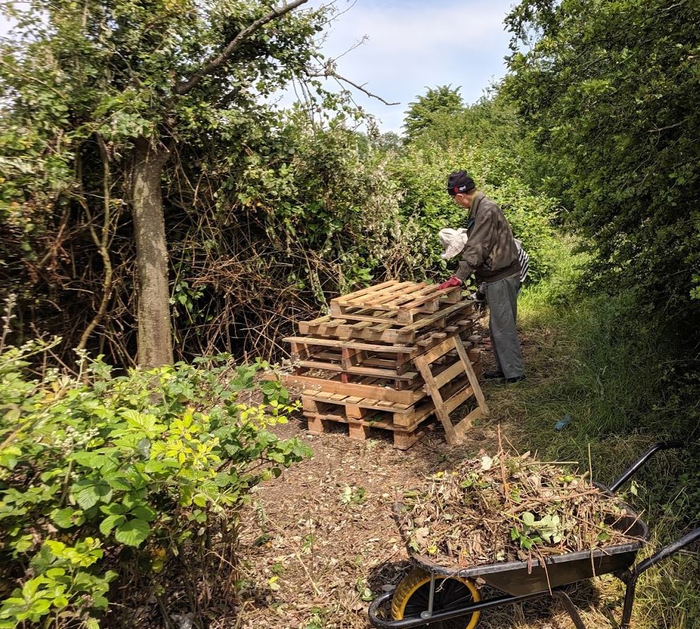 "During": Our volunteers helped to position things