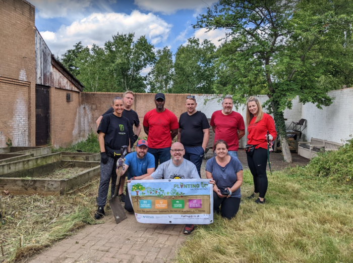 Coca Cola team that transformed the Fishermead Trinity Centre garden