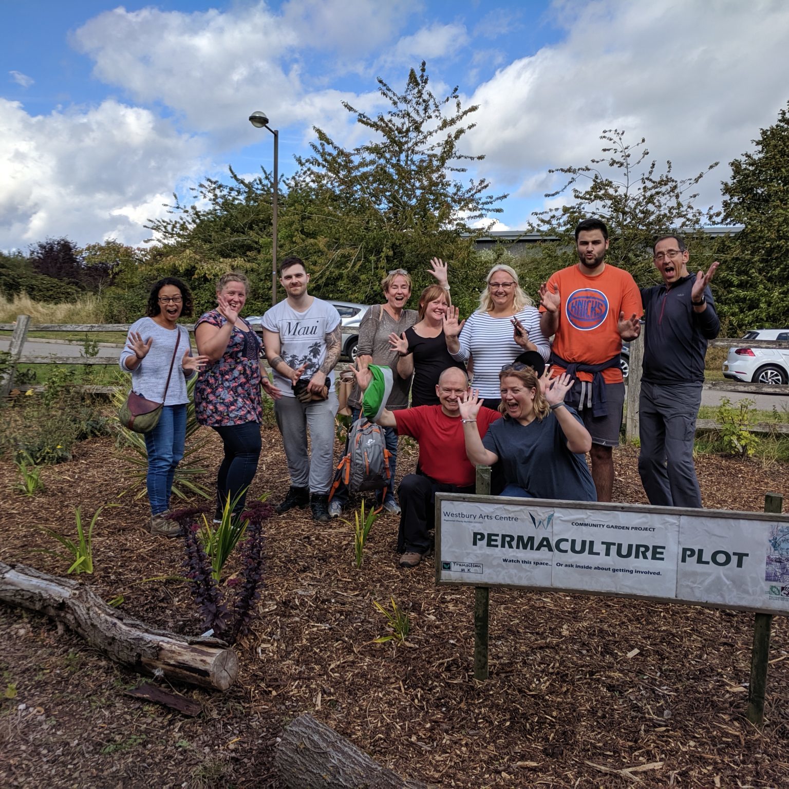 An early corporate volunteer day in our Westbury garden