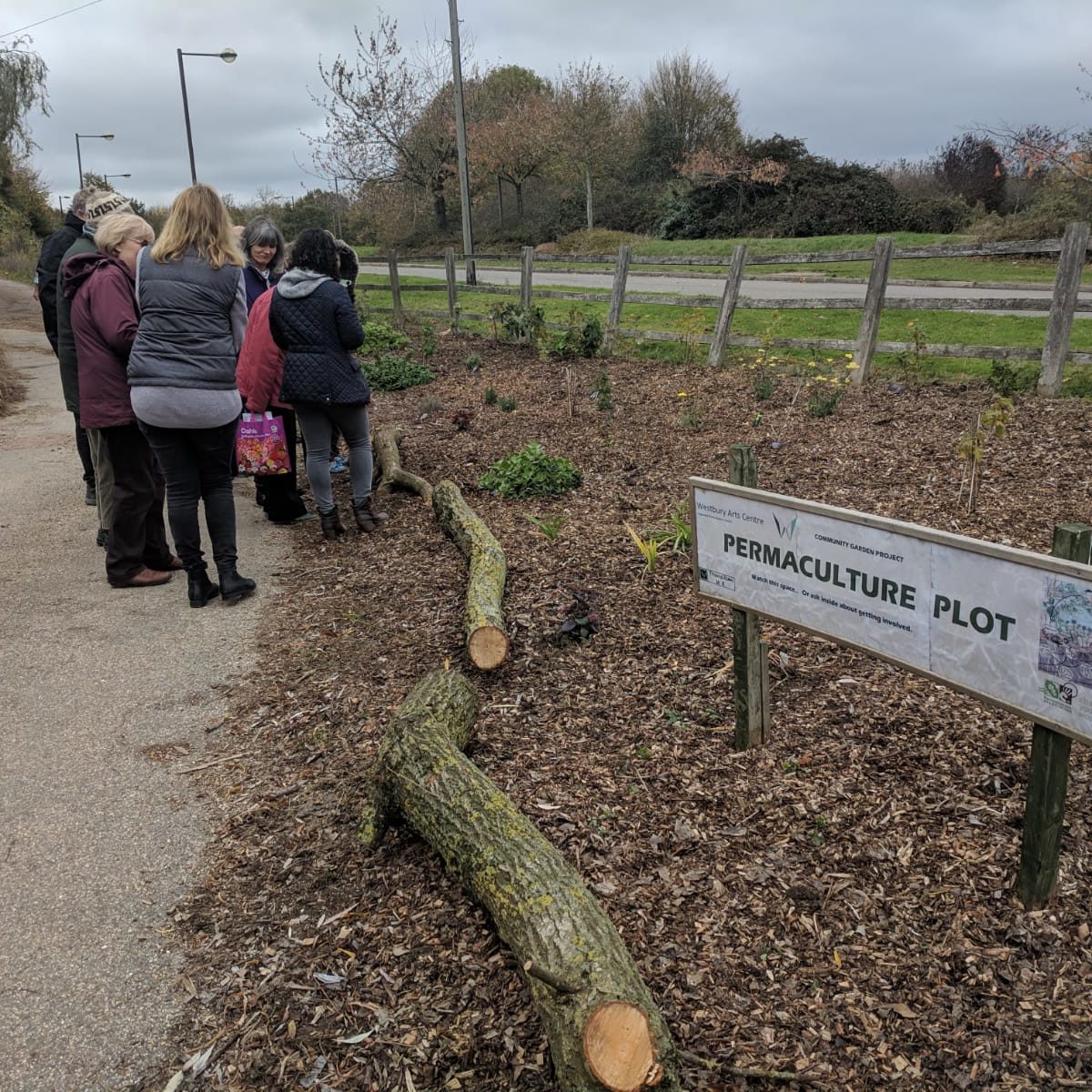 A 2018 event day, mulching the plot