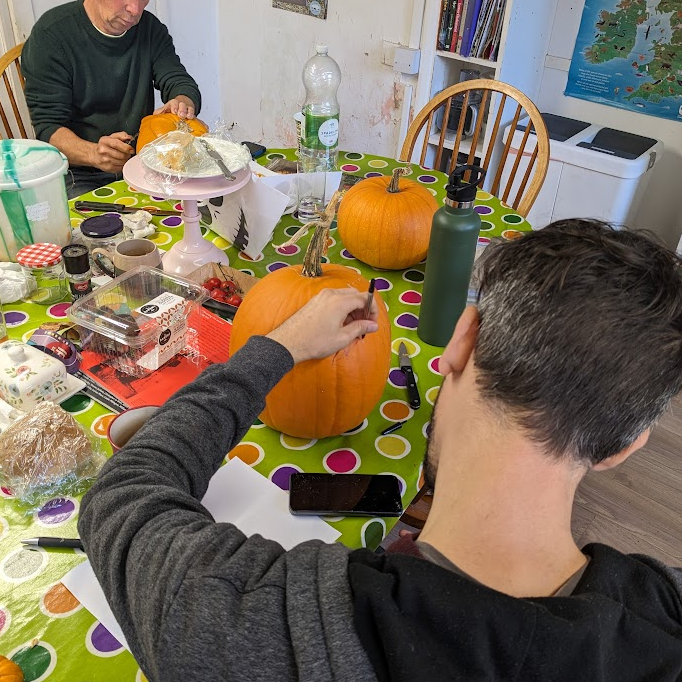 Serious business carving up the kitchen