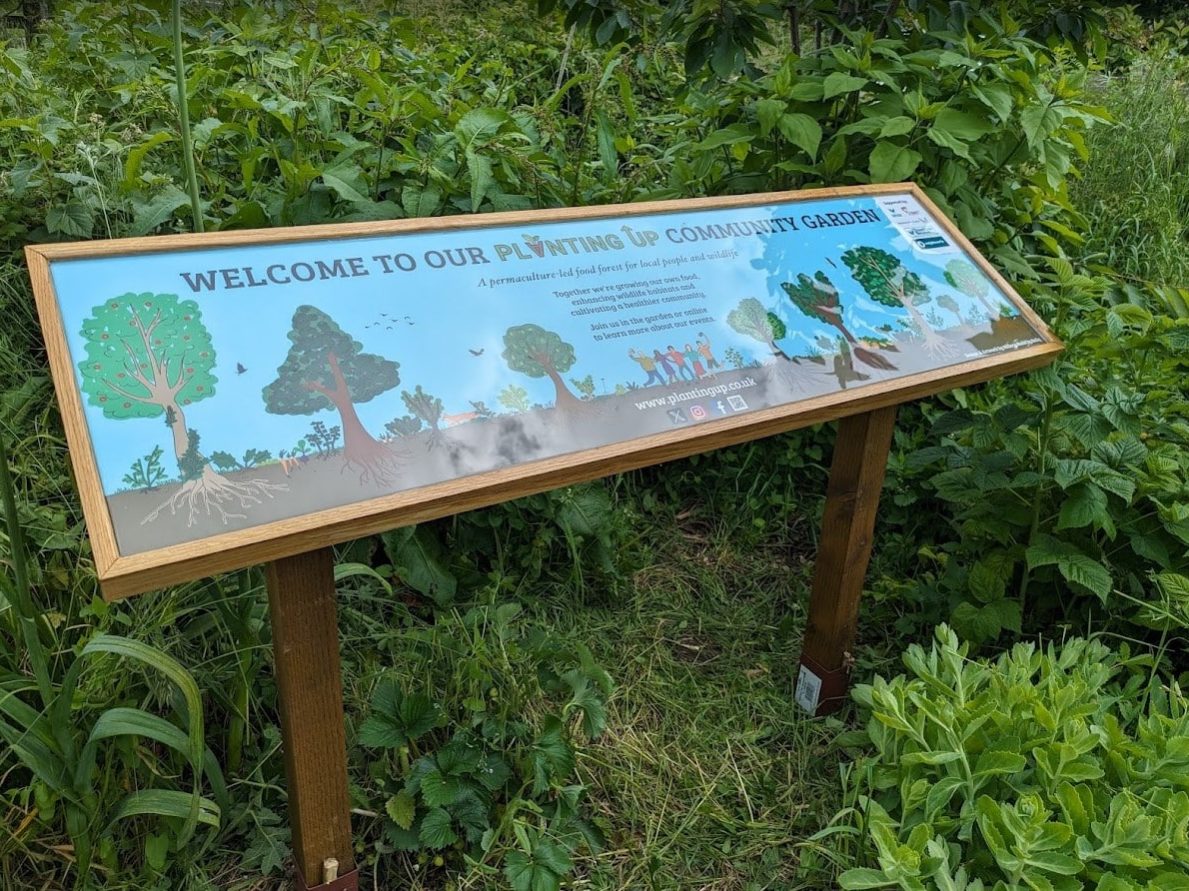 Our new community garden sign