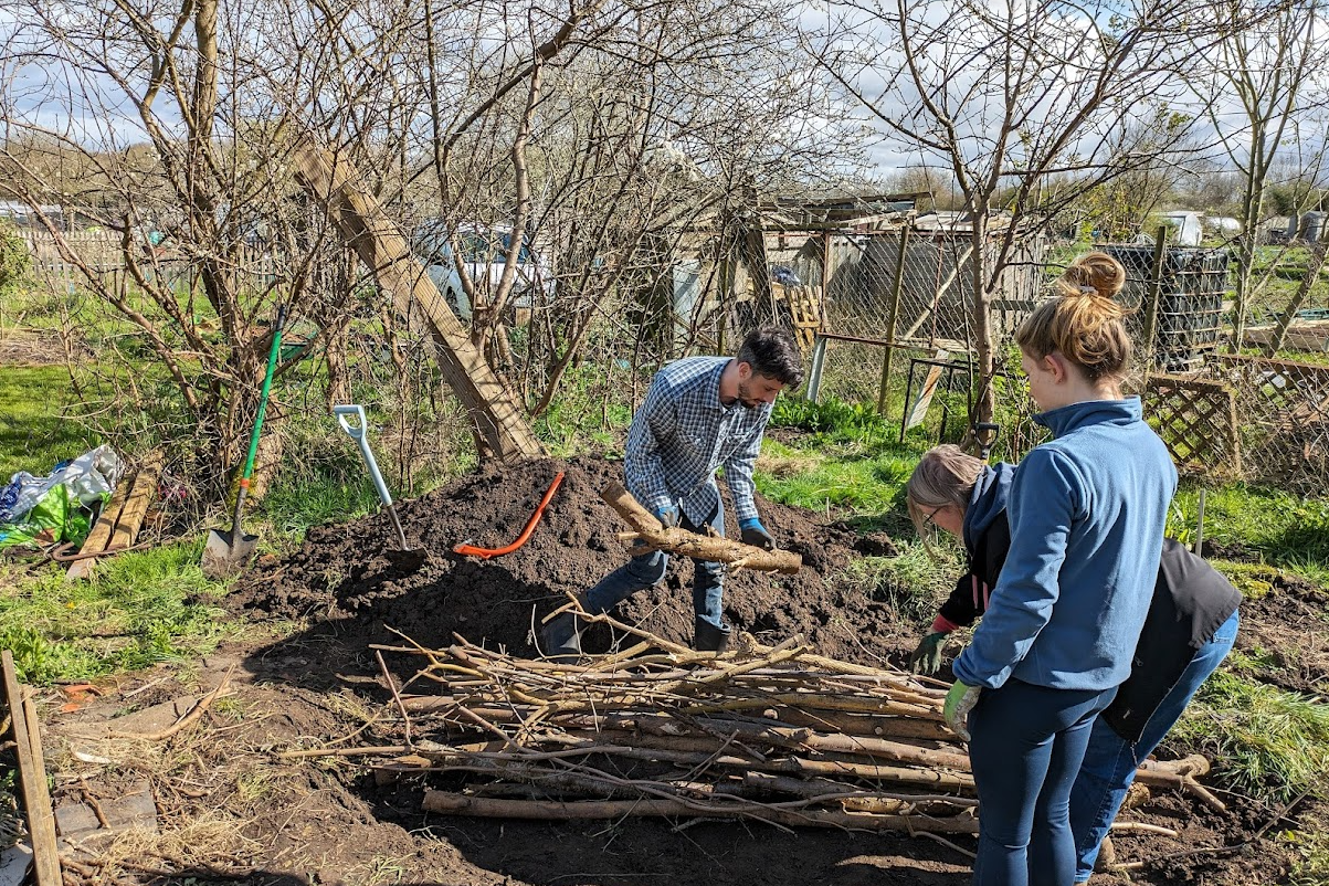 Hugelkultur creation