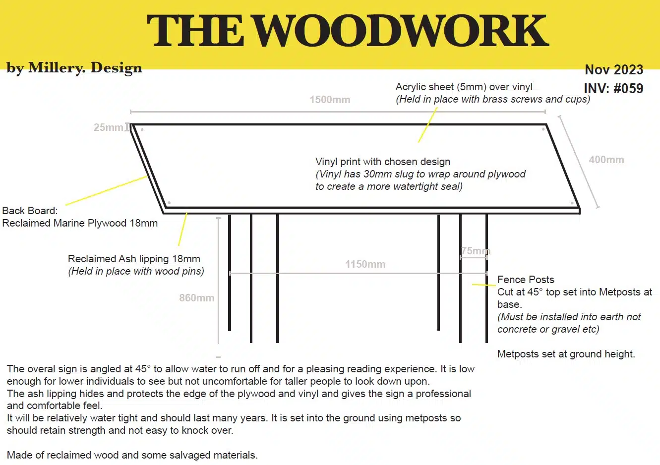 The woodwork plan